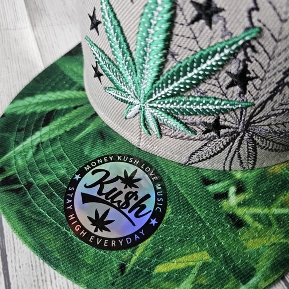 Green and Gray Kush Snapback - Picture 2 of 9